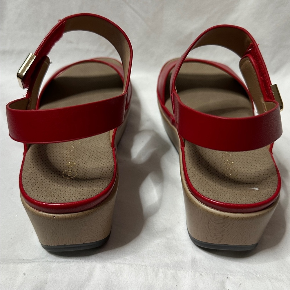 Red Wedge Sandals - Picture 4 of 7